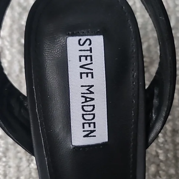 Steve Madden Black Strappy Heels - Picture 12 of 13